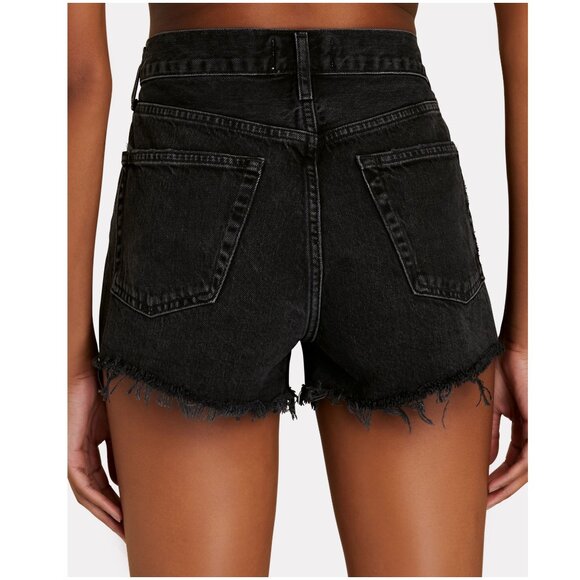 AGOLDE Parker Cut-Off Denim Shorts size 29 curse black gray distressed jean 8 - Picture 3 of 9